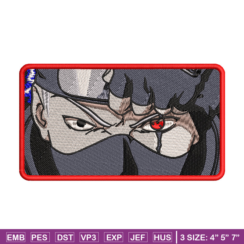 Kakashi Hatake eyes embroidery design, Naruto embroidery, anime design, logo design, anime shirt, Digital download.jpg