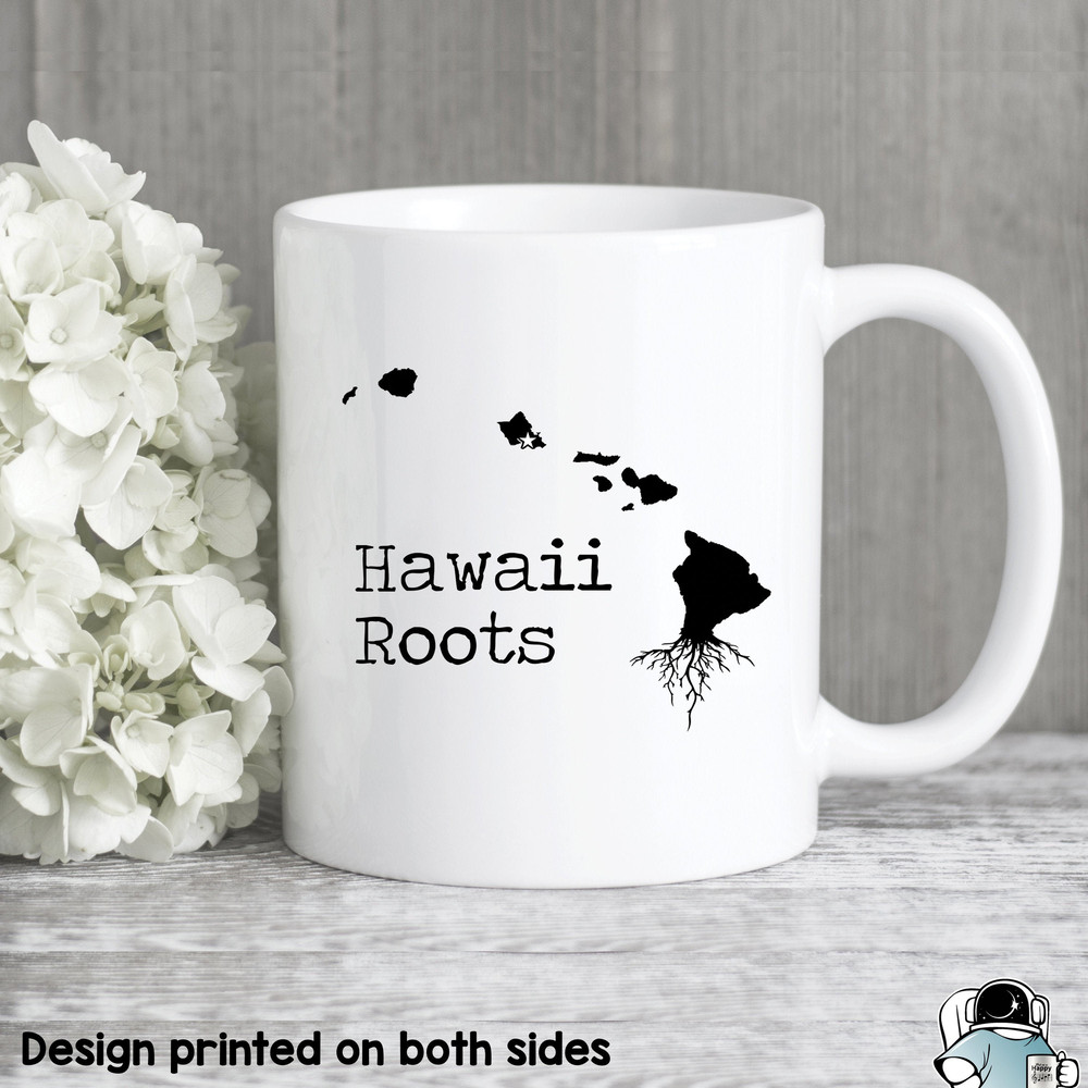 Hawaii Roots Coffee Mug • State Map HI Gift - 1.jpg