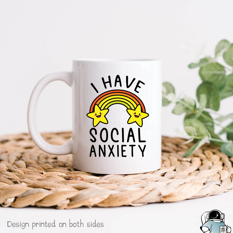 I Have Social Anxiety Coffee Mug • Introvert and Friend Gift - 1.jpg