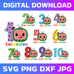 cocomelon personalized ages birthday svg, cocomelon brithday png,cocomelon family birthday svg, watermelon only png