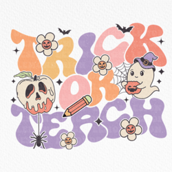 retro halloween trick or teach png