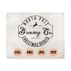 north pole christmas spirits svg, christmas svg, nort pole brewing co. svg, christmas design, christmas cricut, north po