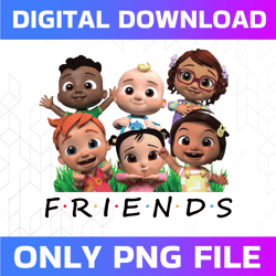 watermelon friends png file, cocomelon with friend birthday boy girl png file download, digital print, cocomelon family