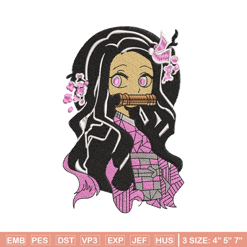 Kamado Nezuko embroidery design, Kimetsu no Yaiba embroidery, embroidery file, anime design, anime shirt, Digital download.jpg