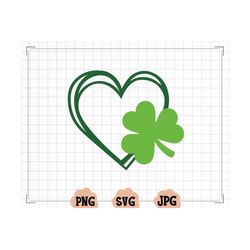 saint patrick's day heart - instant digital download - svg, png, and eps files included! shamrock, st. patty's day, clov