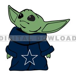 Cowboys NFL Baby Yoda Svg, Football Teams Svg, NFL Logo Svg, Baby Yoda Png, Tshirt Design Bundle 17