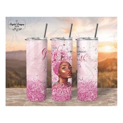 a child of god a woman of faith png tumbler sublimation, afro women png, printable design, black women tumbler, black qu