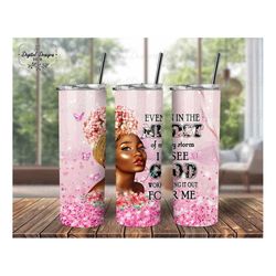 afro girl boss 20 oz skinny tumbler sublimation design, black girl magic glitter tumbler wrap, tumbler template png desi