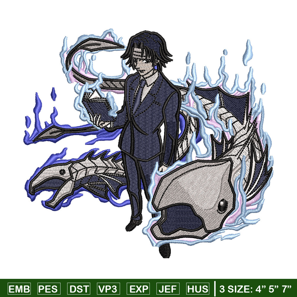 Lucilfer embroidery design, Bleach embroidery, Anime design, Embroidery shirt, Embroidery file, Digital download.jpg