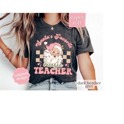 Santa's Favorite Teacher Shirt, Christmas Music Teacher Shirt, Christmas Gift For Teacher, Santa's Best Teacher, Music T
