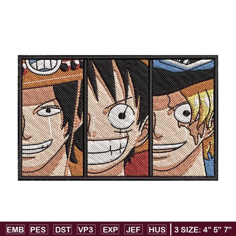 Luffy Brother embroidery design, One piece embroidery, Anime design, Embroidery file, Embroidery shirt, Digital download.zip.jpg