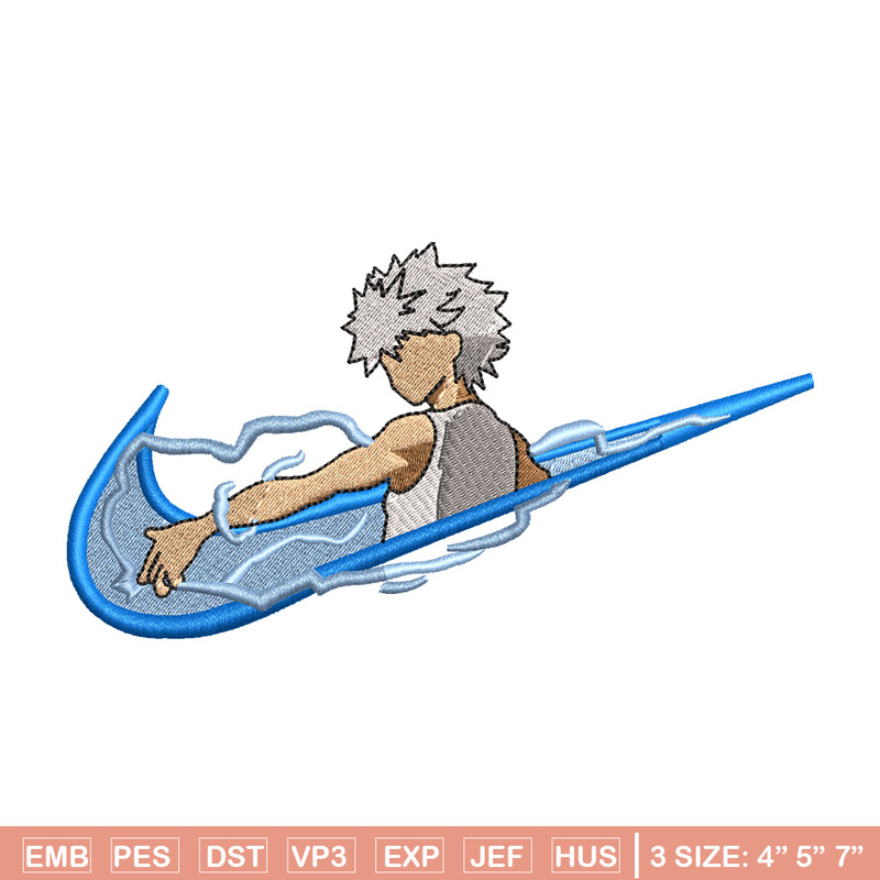 Killua Zoldyck Nike embroidery design, Hunter x hunter embroidery, Nike design, anime design, Digital download.jpg