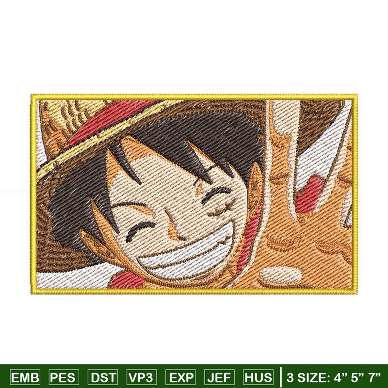 Luffy embroidery design, One piece embroidery, Anime design, Embroidery file, Embroidery shirt, Digital download (10).jpg