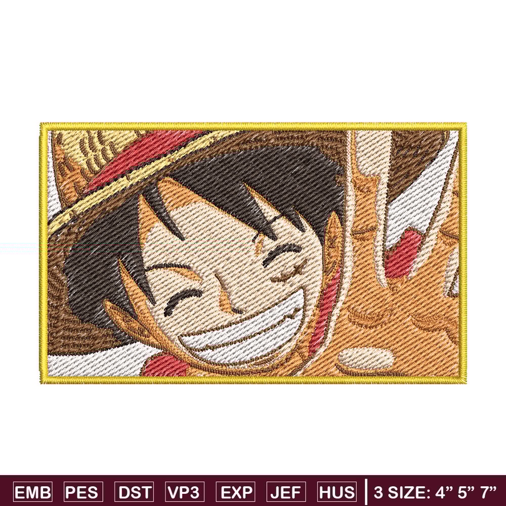 Luffy embroidery design, One piece embroidery, Anime design, Embroidery file, Embroidery shirt, Digital download (10).jpg