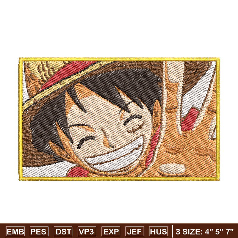 Luffy embroidery design, One piece embroidery, Anime design, Embroidery file, Embroidery shirt, Digital download (10).jpg