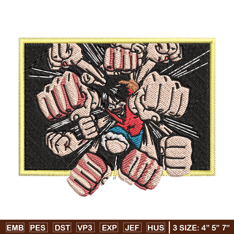 Luffy embroidery design, One piece embroidery, Anime design, Embroidery file, Embroidery shirt, Digital download (12).jpg
