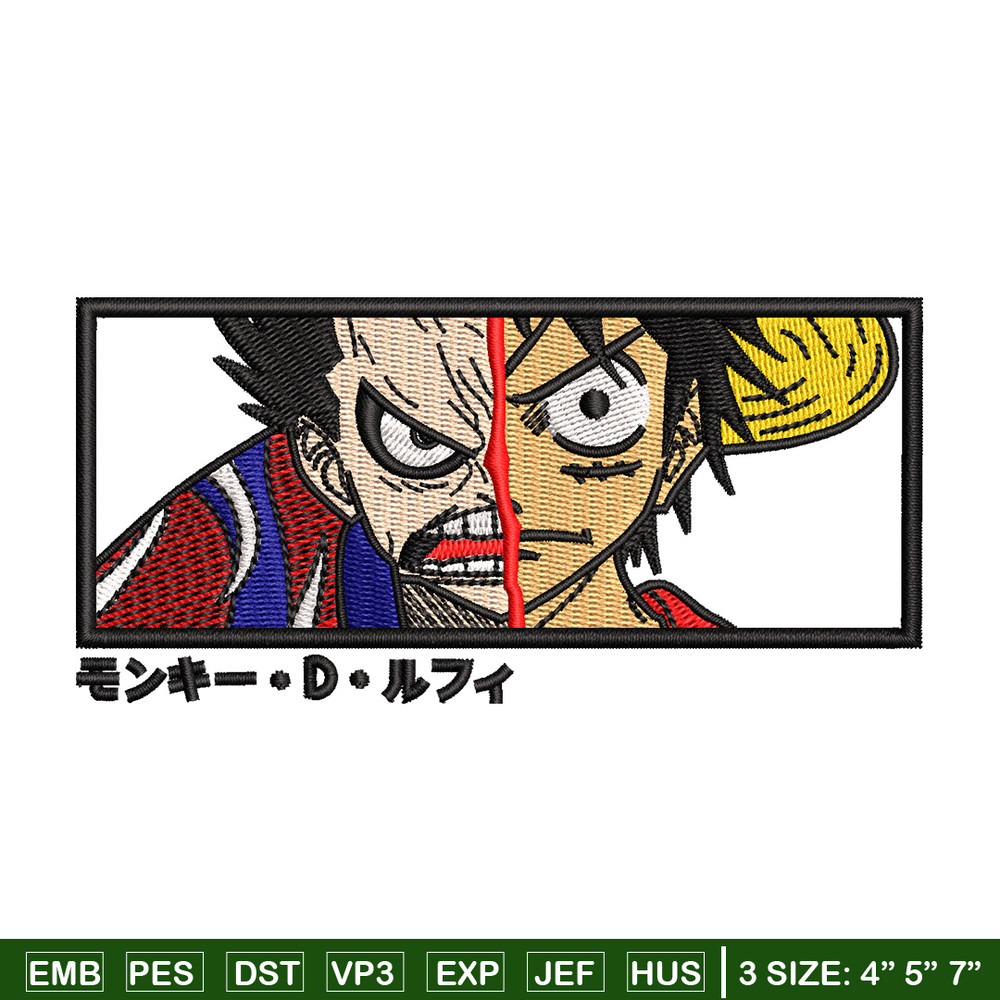 Luffy gear 4 embroidery design, One piece embroidery, Embroidery file, Embroidery shirt, Emb design, Digital download.jpg
