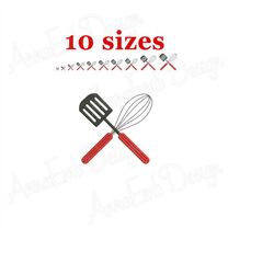 kitchen utensils embroidery design. grilling tools embroidery design. kitchen utensils mini. kitchen tools. machine embr