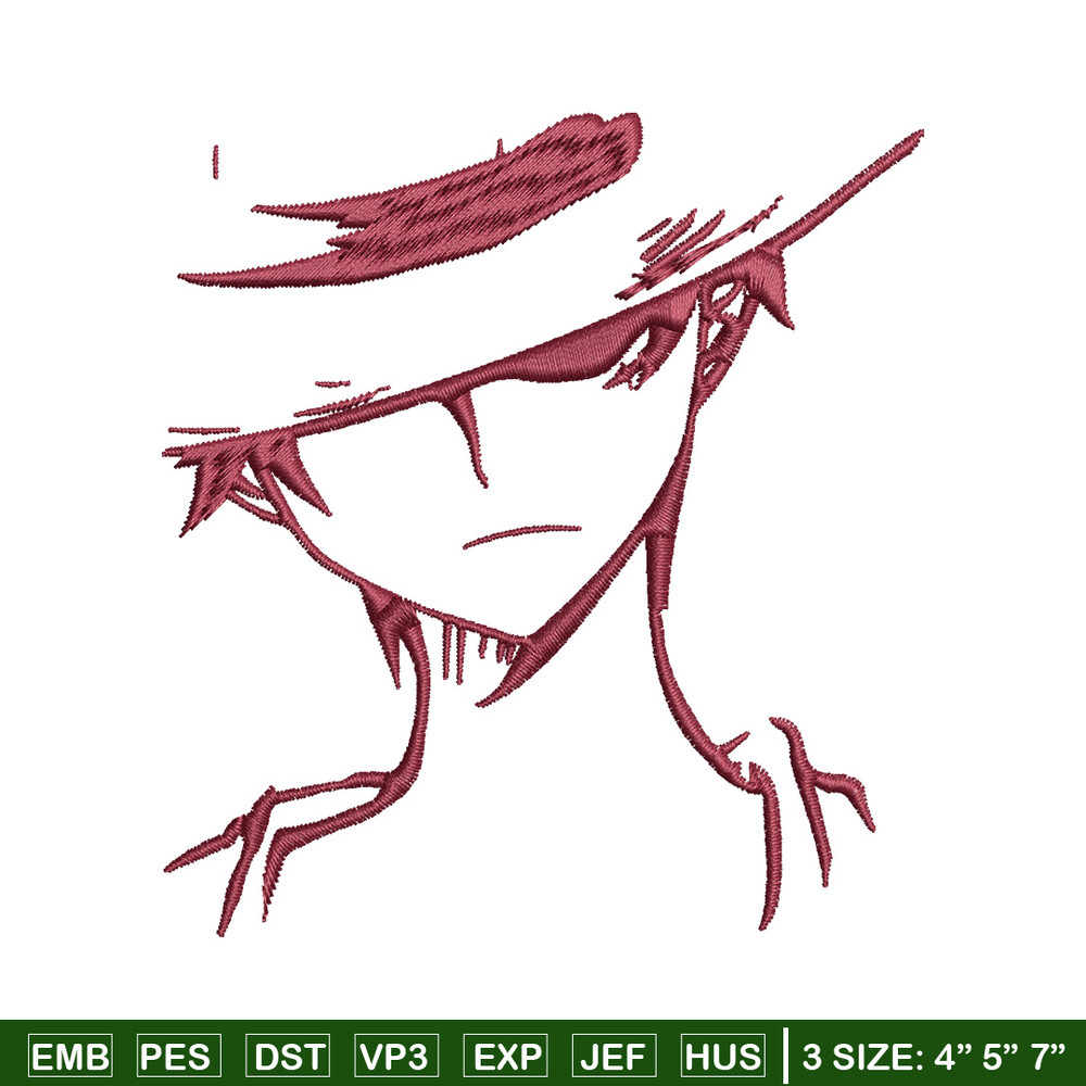 Luffy poster embroidery design, One piece embroidery, Anime design, Embroidery file, Embroidery shirt, Digital download.jpg