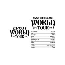bundle world tour svg, drink around the world tour svg, family trip 2023 svg, family vacation, vacay mode svg, magical k