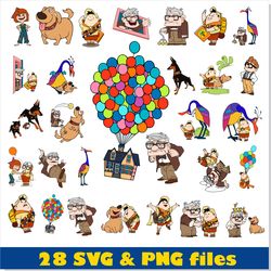 up svg bundle, up png, up vector up disney svg up clipart, up vector svg, adventure is out there kevin house balloons