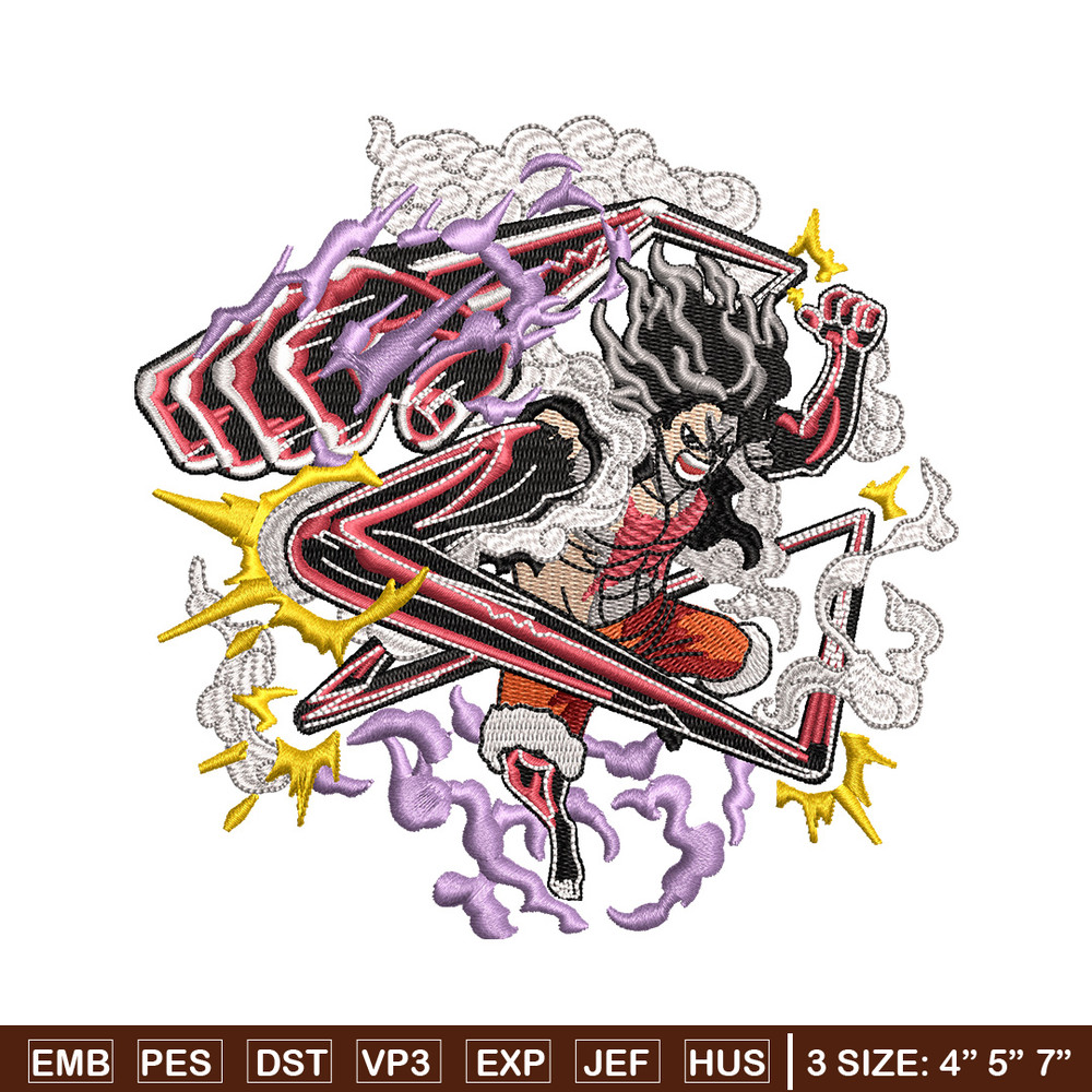 Luffy snake embroidery design, One piece embroidery, Anime design, Embroidery shirt, Embroidery file, Digital download.jpg