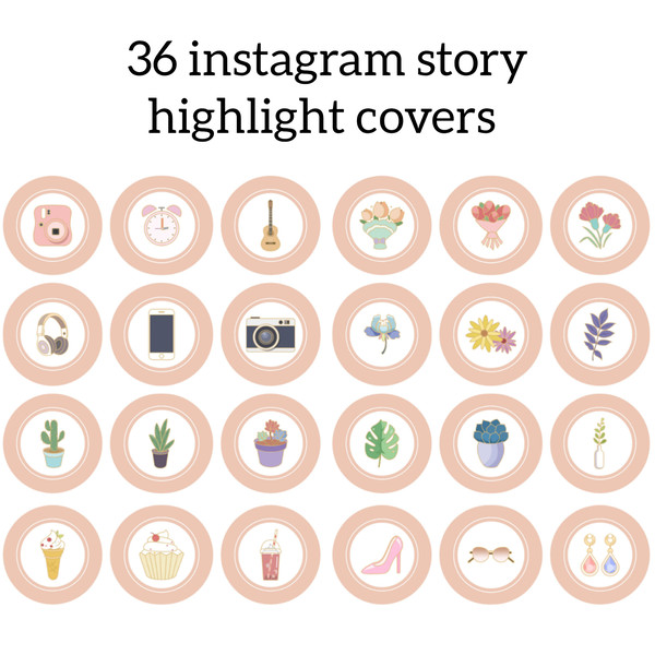 36 Girlish Pastel Instagram Highlight Icons. Beige Instagram - Inspire ...