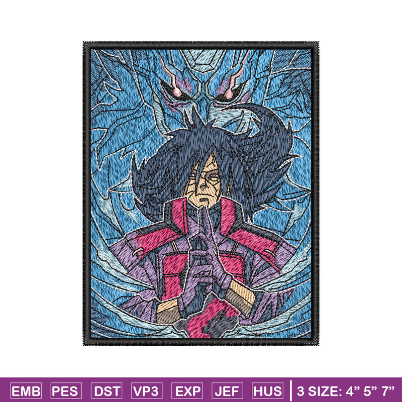 Madara Uchiha embroidery design, Naruto embroidery, embroidery file, anime design, anime shirt, Digital download.jpg