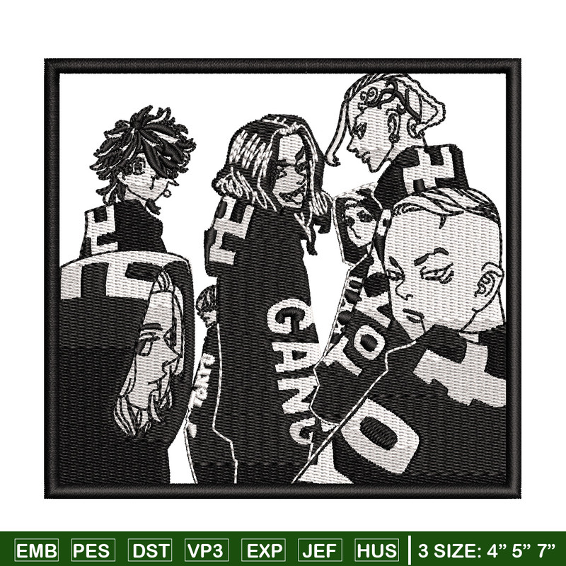 Mikey friends embroidery design, Mikey embroidery, Anime design, Embroidery shirt, Embroidery file, Digital download.jpg