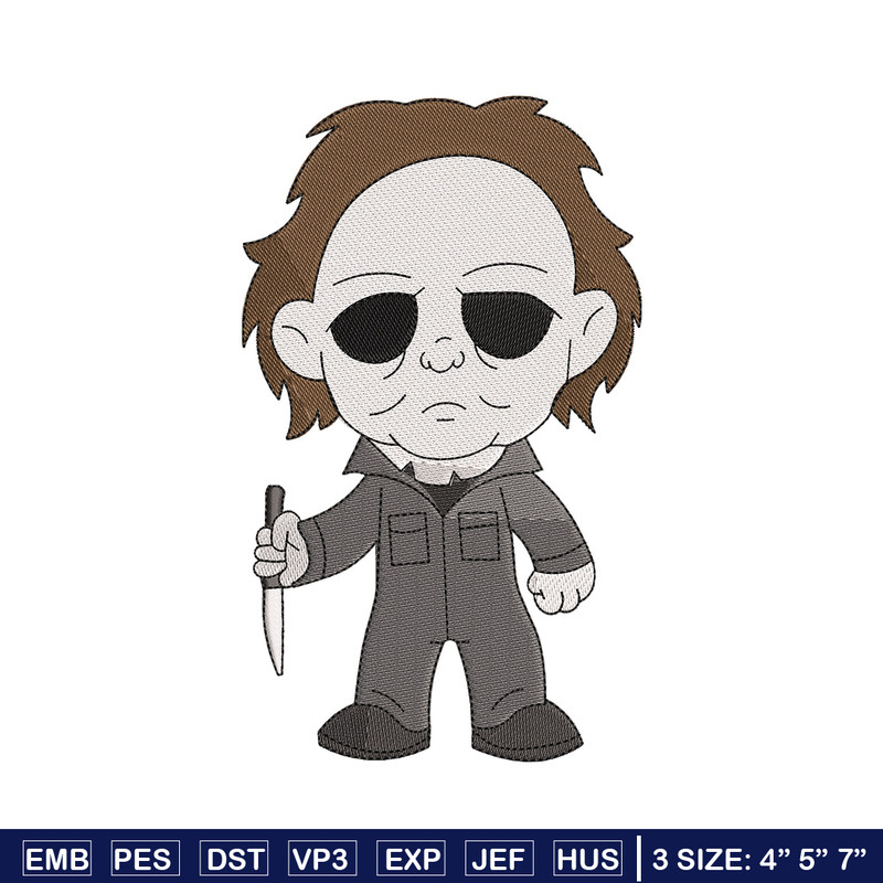 Michael Myers embroidery design, Horror embroidery, Embroidery file,Embroidery shirt, Emb design, Digital download.jpg