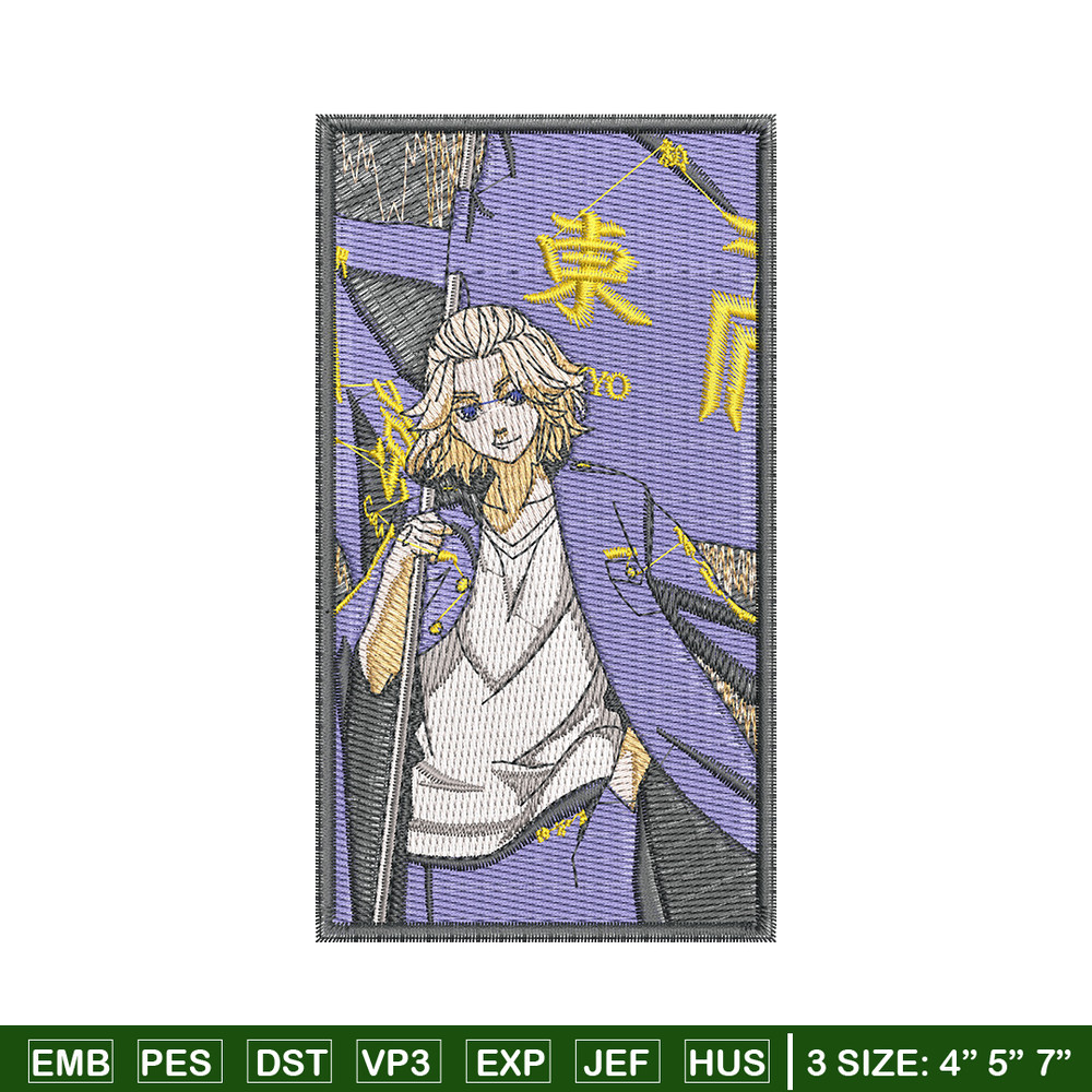 Mikey poster embroidery design, Mikey embroidery, Anime design, Embroidery file, Embroidery shirt, Digital download.jpg