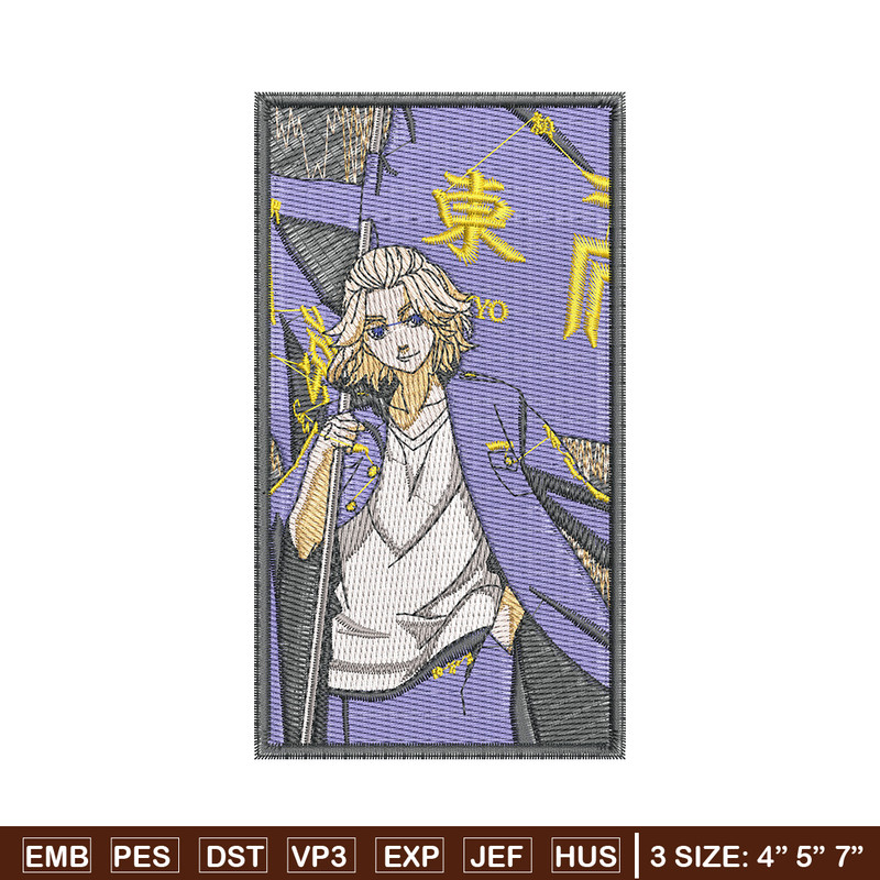 Mikey poster embroidery design, Mikey embroidery, Anime design, Embroidery file, Embroidery shirt, Digital download.jpg