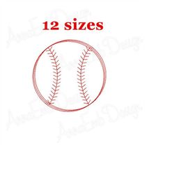 baseball embroidery design. mini baseball. softball design. machine embroidery design. baseball redwork embroidery. base