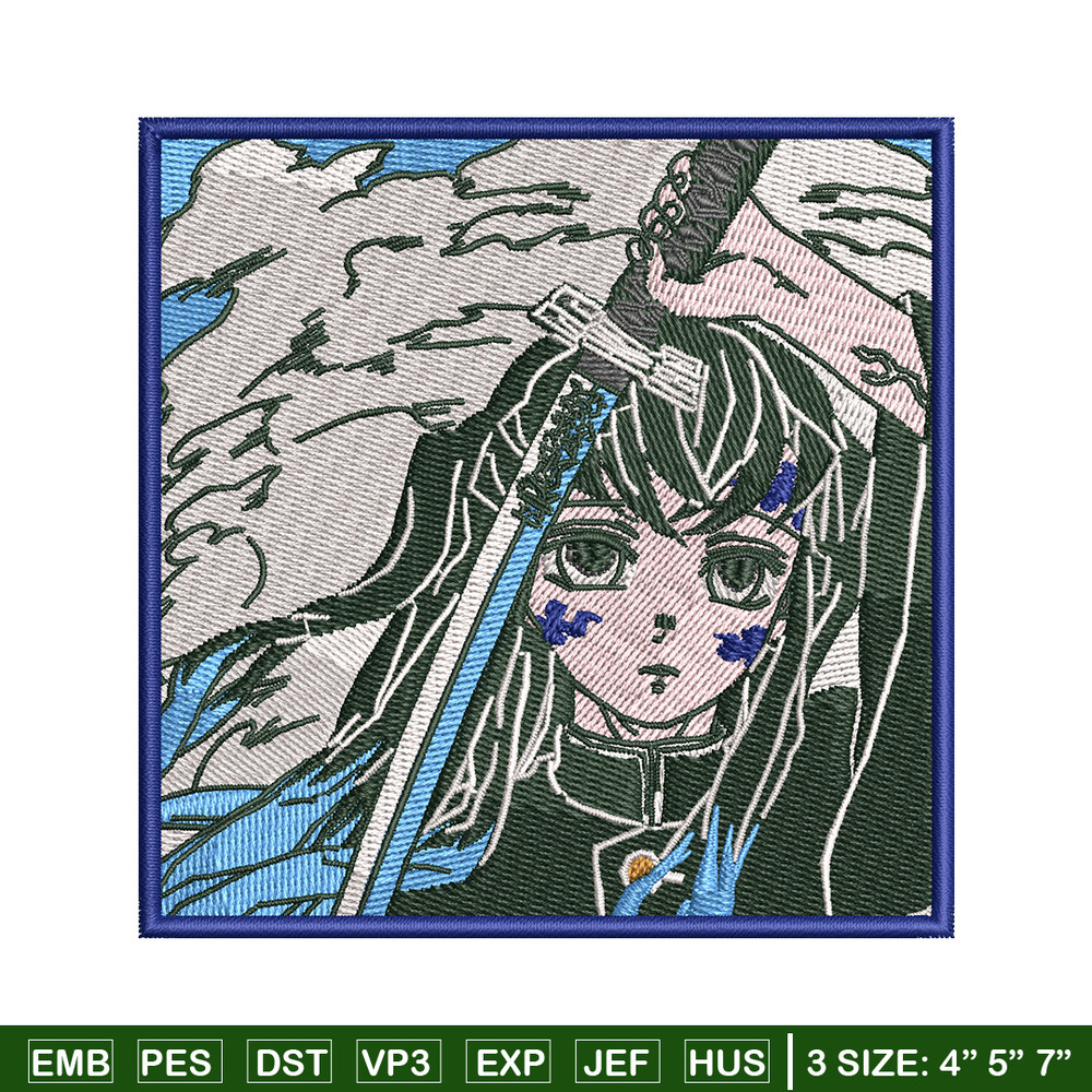 Muichiro embroidery design, Muichiro embroidery, Embroidery shirt, Embroidery file, Anime design, Digital download.jpg