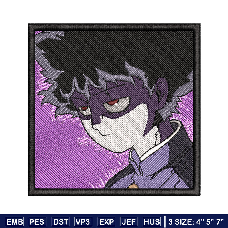 Mob 100 embroidery design, Mob psycho embroidery, Anime design, Embroidery shirt, Embroidery file, Digital download.jpg