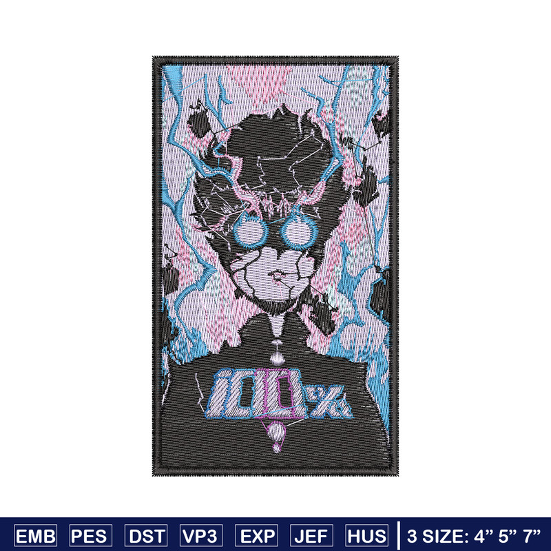 Mob poster embroidery design, Mob psycho embroidery, Anime design, Embroidery shirt, Embroidery file, Digital download.jpg