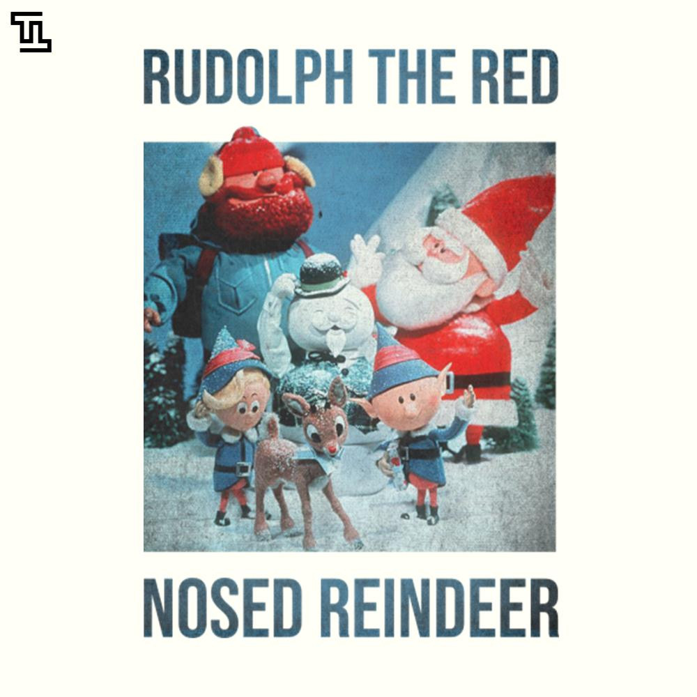 TT1273-Rudolph The Red Nosed Reindeer retro, Christmas PNG Download.jpg