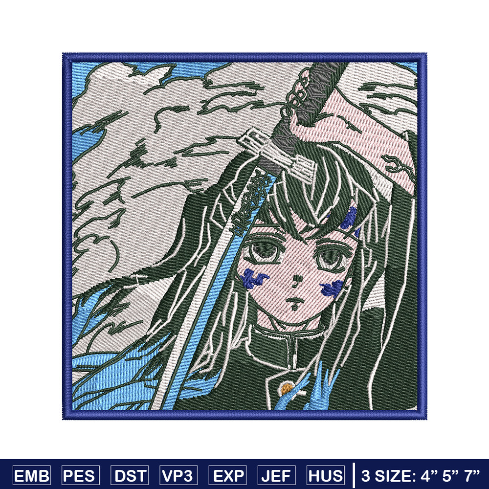 Muichiro embroidery design, Muichiro embroidery, Embroidery shirt, Embroidery file, Anime design, Digital download.jpg