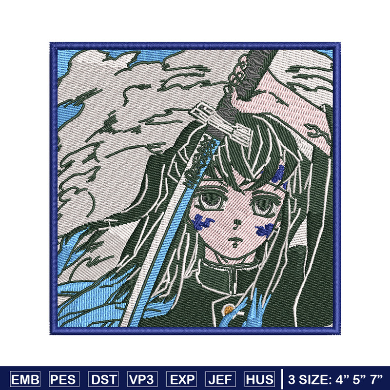 Muichiro embroidery design, Muichiro embroidery, Embroidery shirt, Embroidery file, Anime design, Digital download.jpg