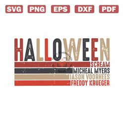 halloween scream michael myers jason voorhees svg file
