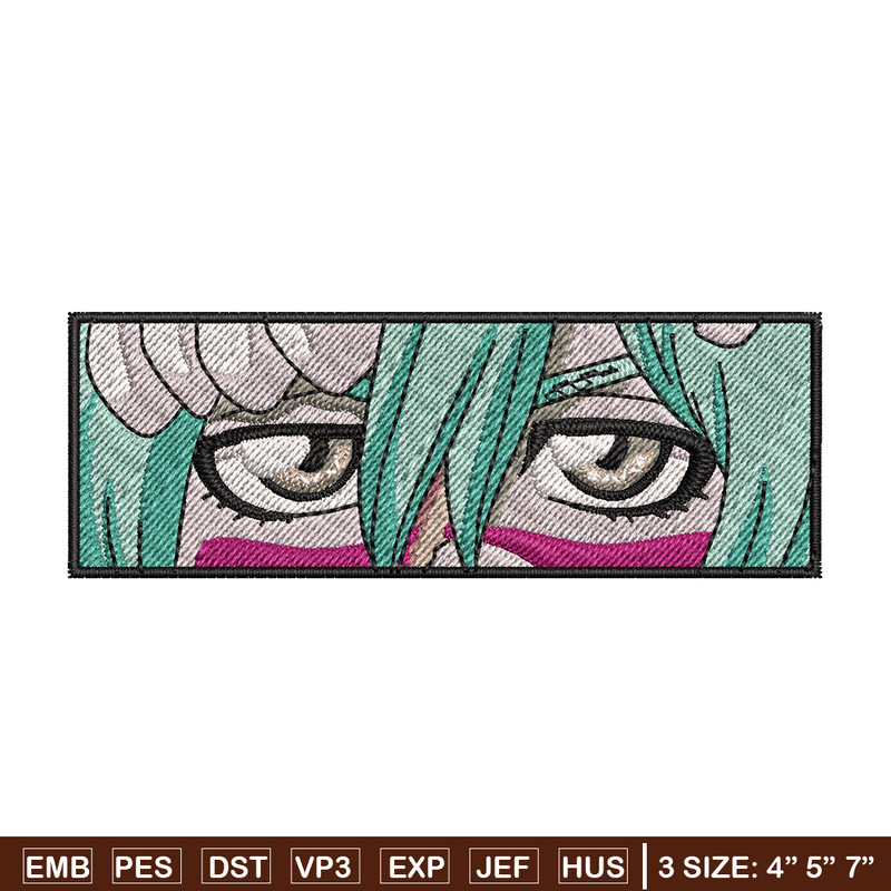 Nel tu eyes embroidery design, Bleach embroidery, Anime design, Embroidery shirt, Embroidery file, Digital download.jpg