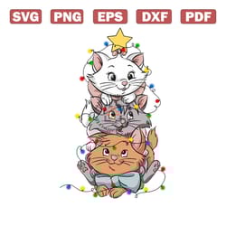 disney cute marie aristocats christmas lights png download