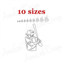baseball player embroidery design. baseball player silhouette. baseball player mini embroidery. softball design. machine