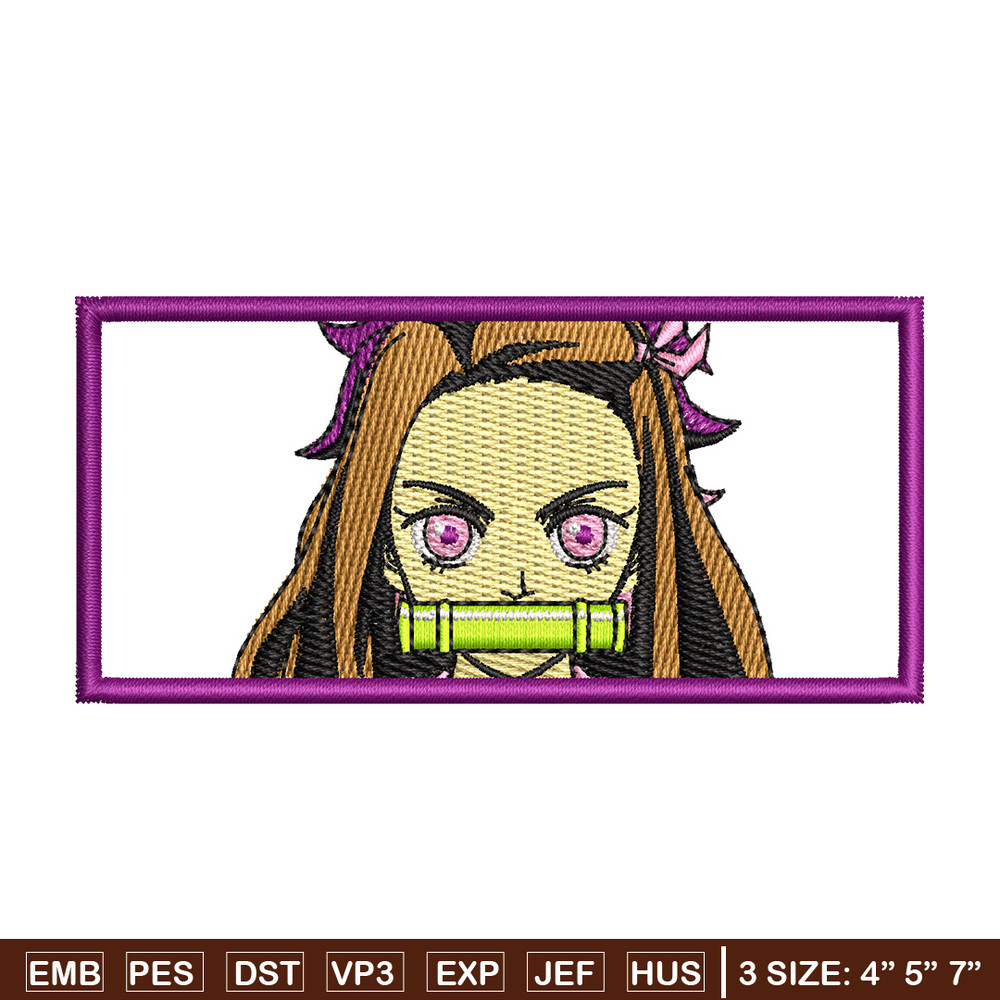 Nezuko bamboo embroidery design, Neuzko embroidery, Anime design, Embroidery shirt, Embroidery file, Digital download.jpg