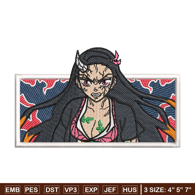 Nezuko demon box embroidery design, Neuzko embroidery, Anime design, Embroidery shirt, Embroidery file, Digital download.jpg