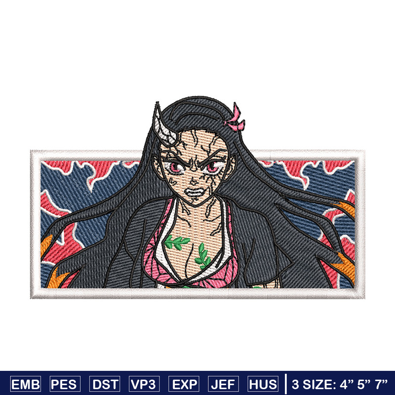 Nezuko demon box embroidery design, Neuzko embroidery, Anime design, Embroidery shirt, Embroidery file, Digital download.jpg
