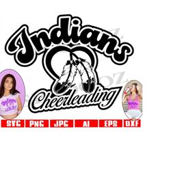 indians cheerleading svg, indian cheerleading svg, indian cheer svg, indians cheer svg, indian svg, indians svg, cricut