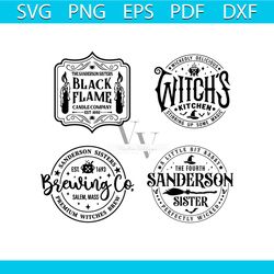 halloween svg, black flame candle company svg, sanderson sisters brewing co svg, witch' kitchen png, dxf silhouette, svg
