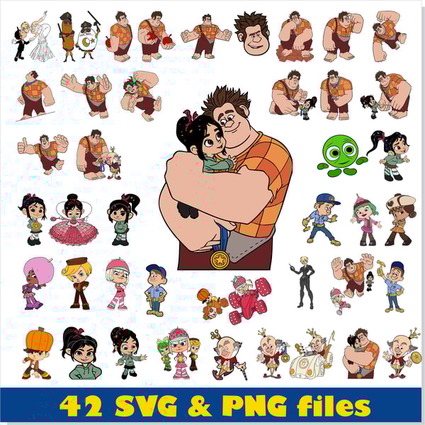 Wreck it Ralph SVG Bundle Layered, Wreck it Ralph PNG Clipar | Inspire ...