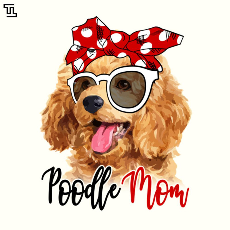 TT1193-Poodle Shirt Poodle Mom Bandana, Christmas PNG Download.jpg